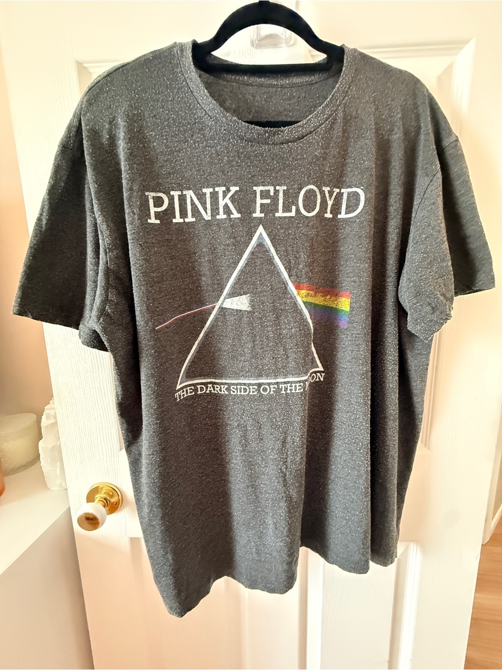 Pink Floyd Kids Tee in Heather Black with Rainbow Prism